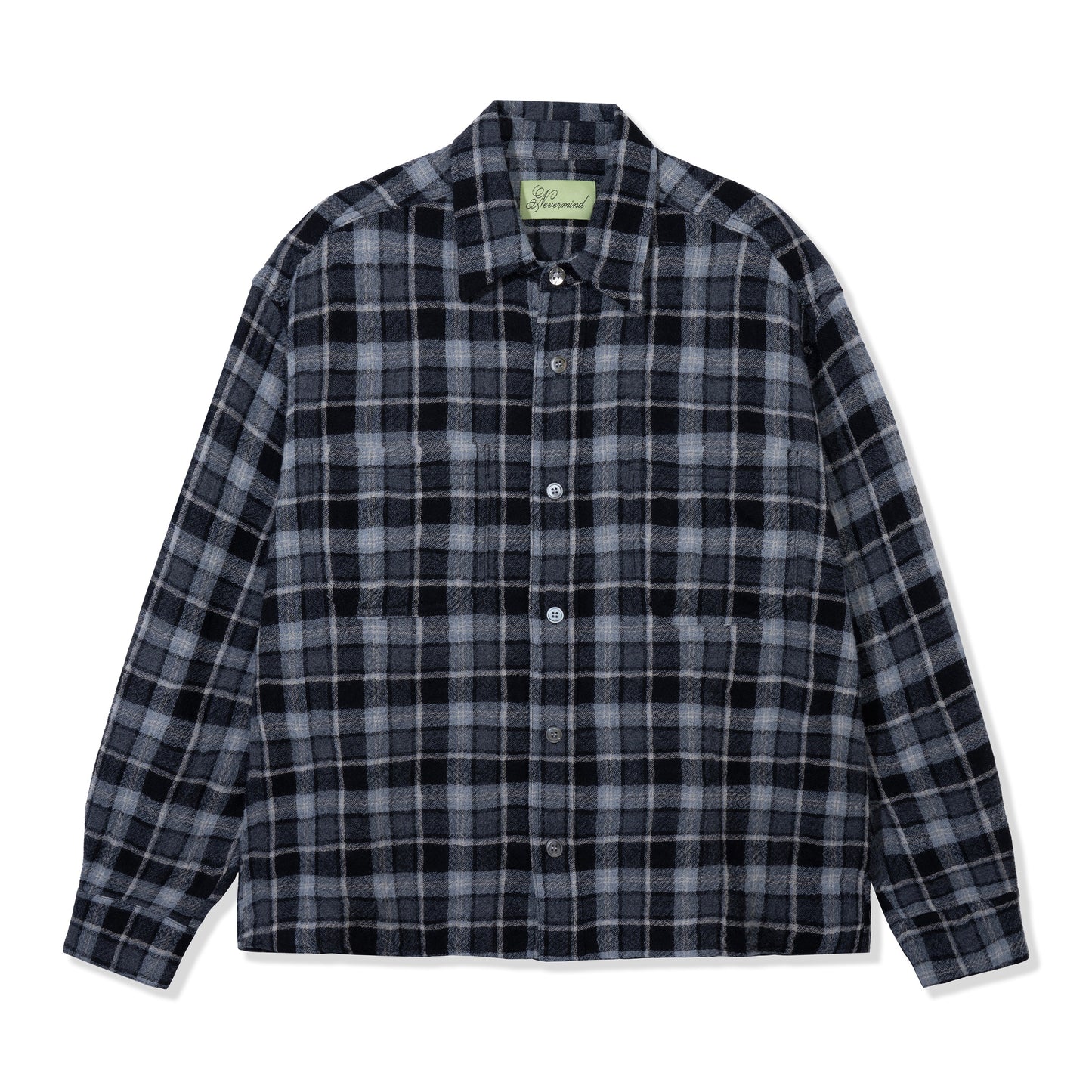 Black Wool Button Up Shirt