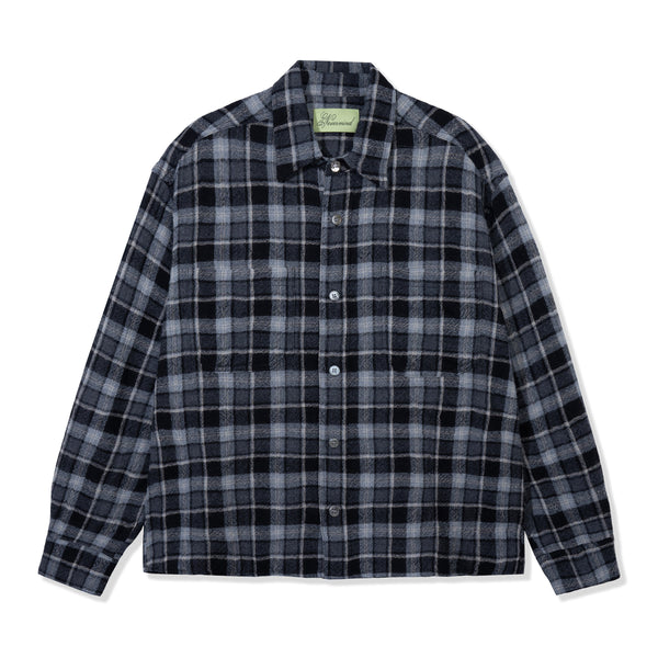 Black Wool Button Up Shirt