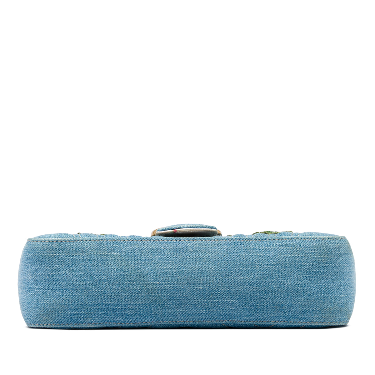 Shoulder Bag GG Marmont Embroidered Denim (Pre-Owned)