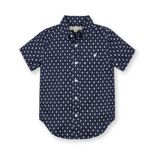 Linen Short Sleeve Button Down Shirt - Baby