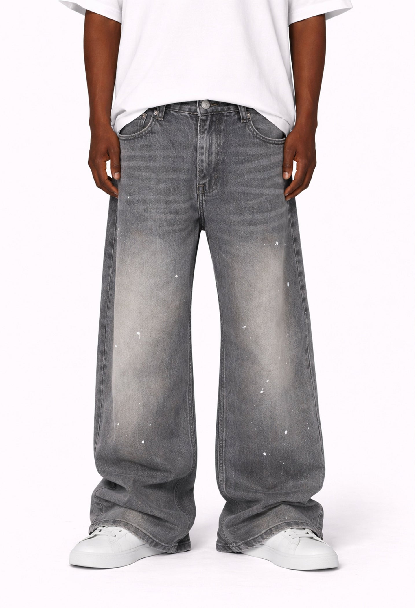 SLATE WIDEBOY SPLATTER DENIM