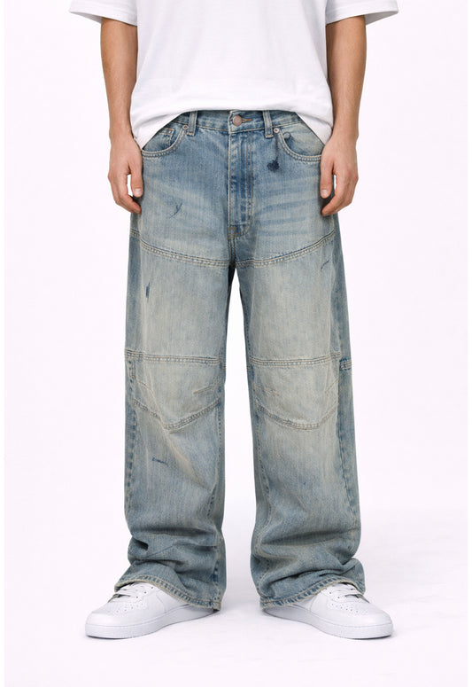 SANDWASH BAGGY BIKER DENIM