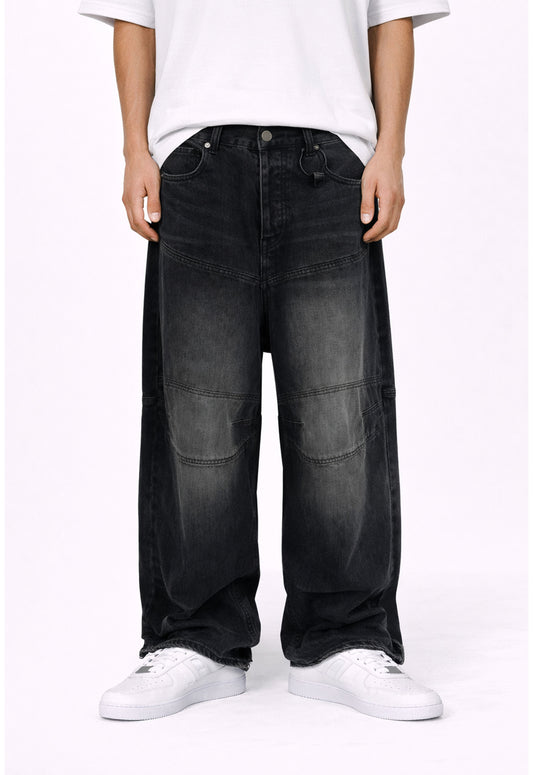 NOIR BAGGY BIKER DENIM