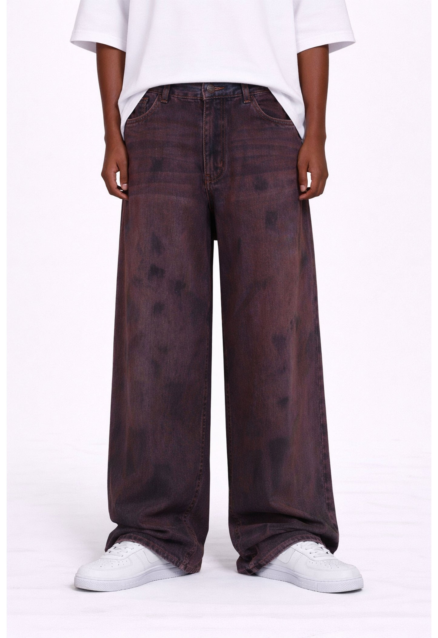 WIDEBOY BURGANDY DENIM