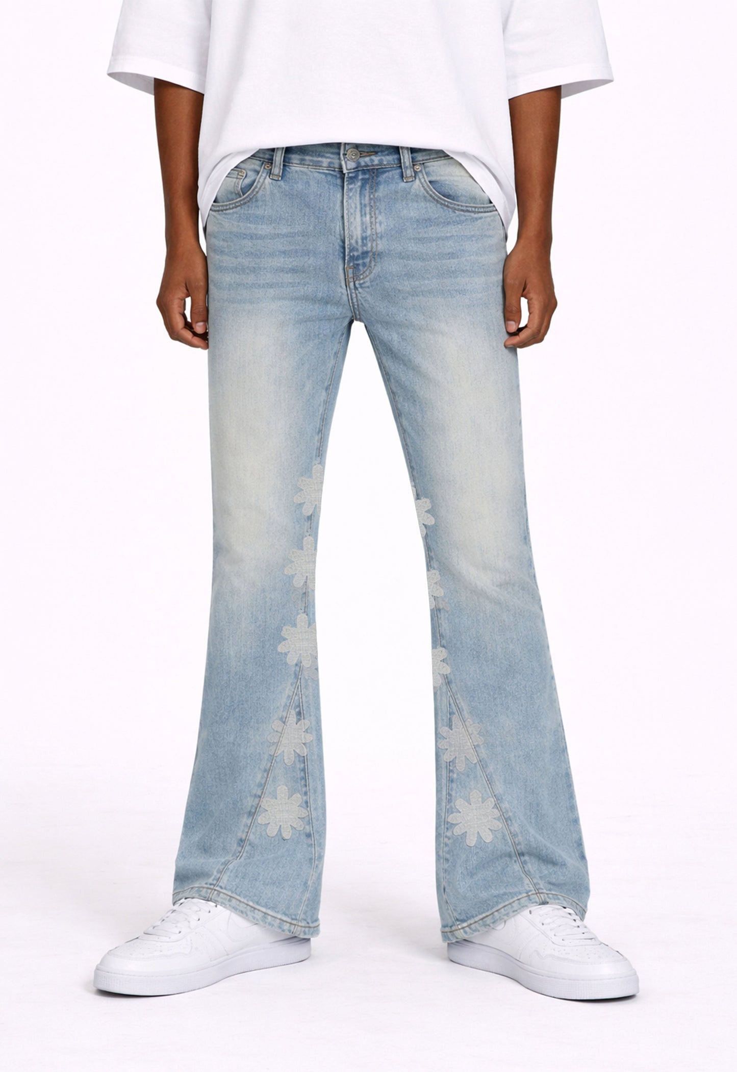 STONE ASTERISK FLARE DENIM