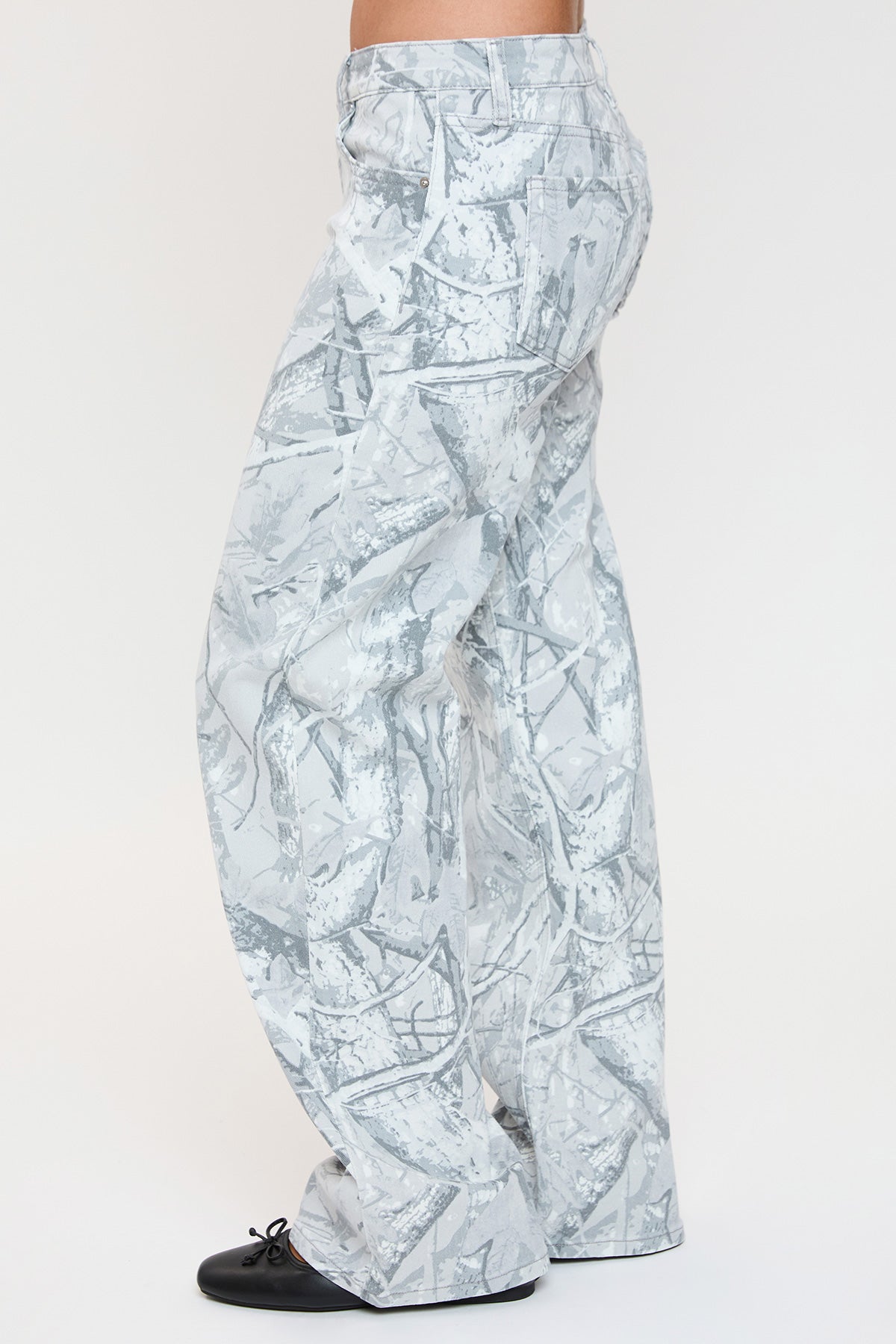 Women's Britney Printed Low Rise Wide Leg Jeans