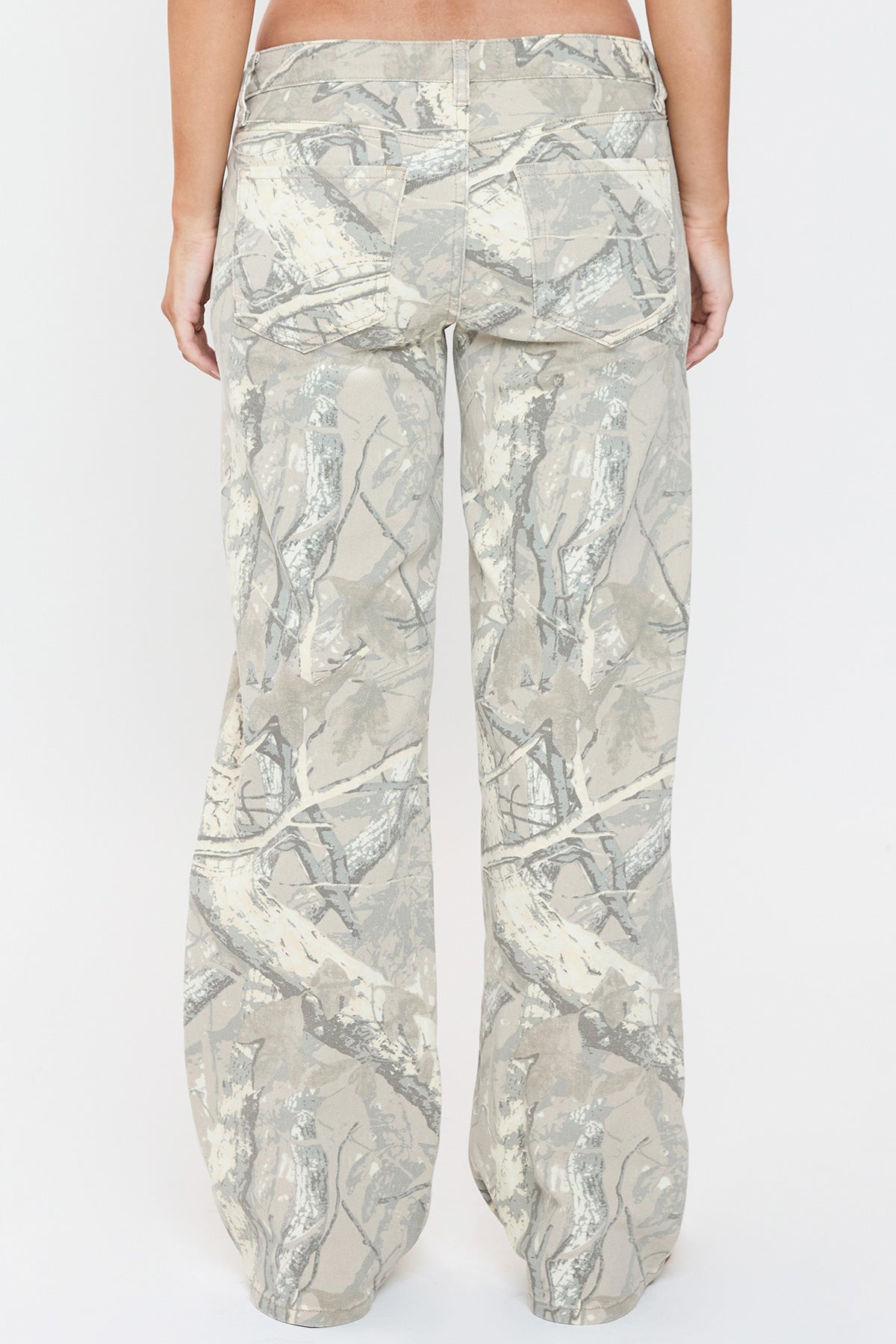 Women's Britney Printed Low Rise Wide Leg Jeans