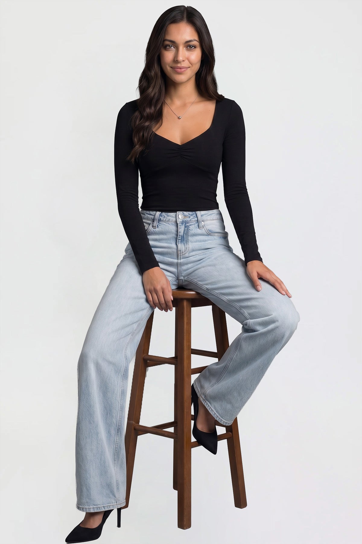 Women's Luxe Britney Wide Leg Jeans