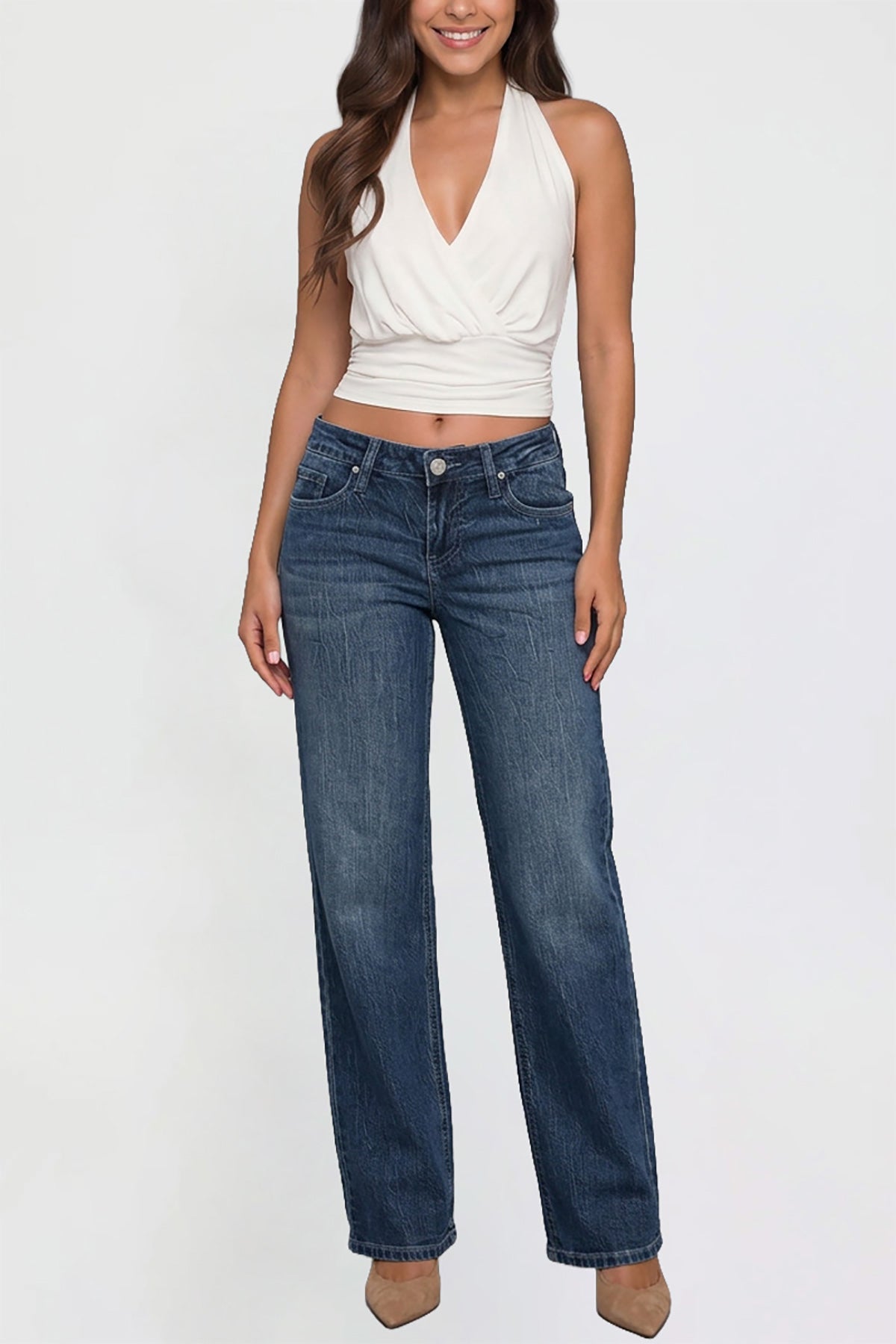 Women's Luxe Britney Wide Leg Jeans