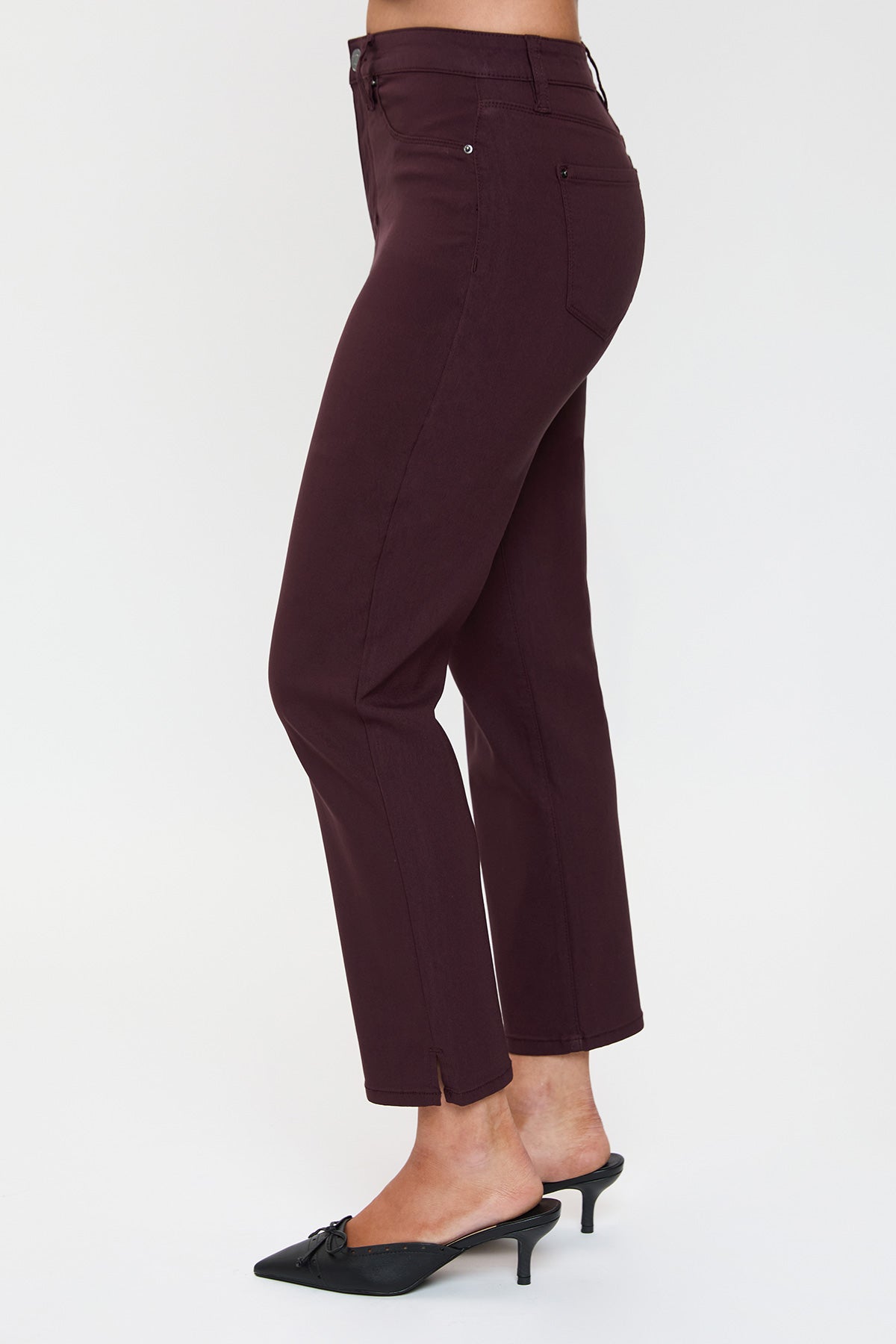 Women's High Rise Hyperstretch Cropped Straight Pants