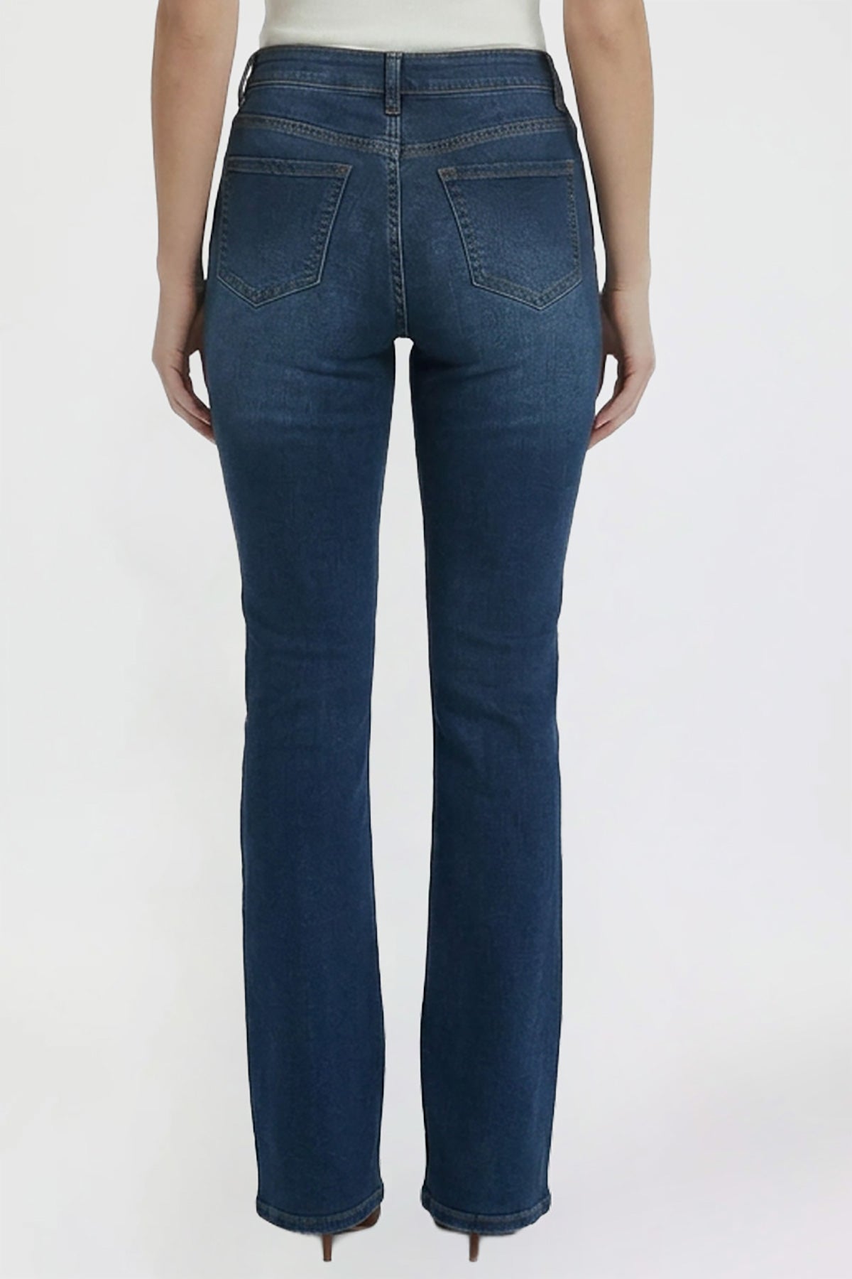 Women's Bootcut Jeans with Cross Hatch Detail