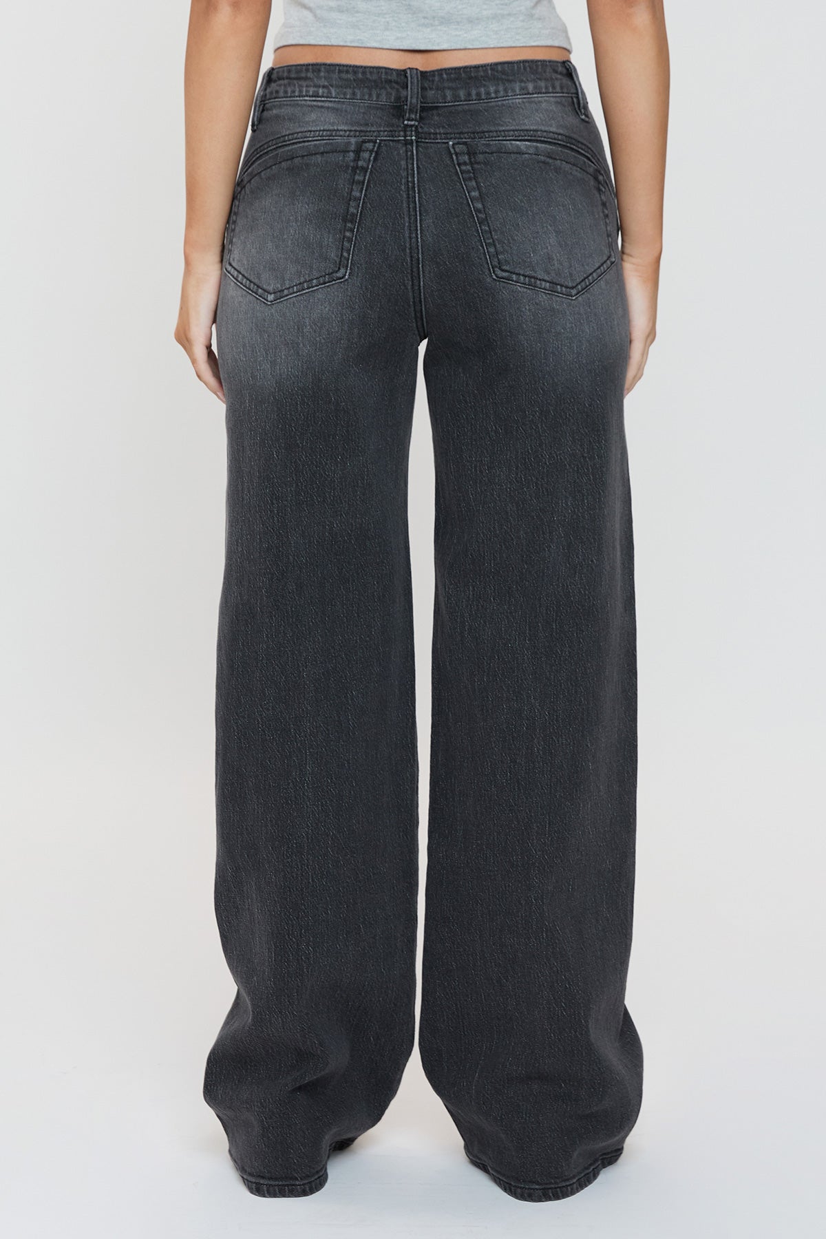 Women's Luxe Bella Seam Detail Wide Leg Jeans