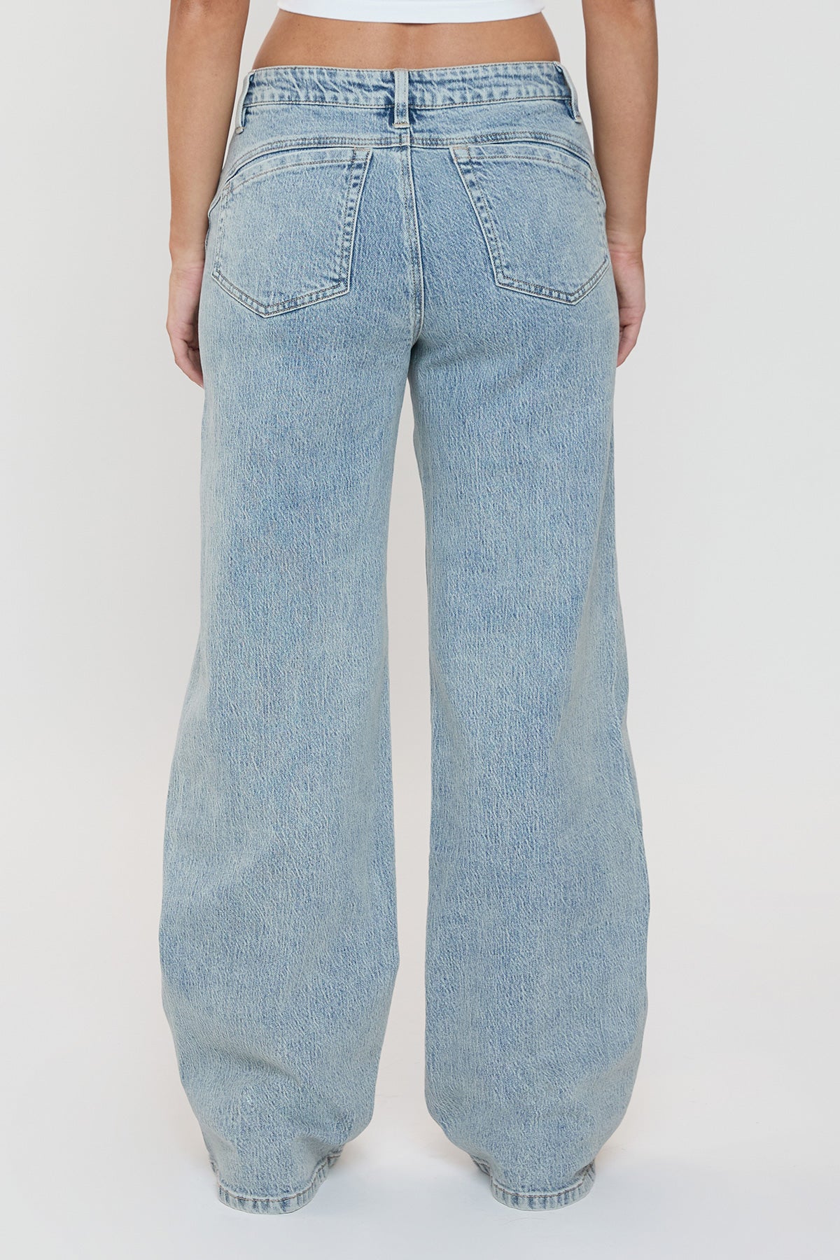 Women's Luxe Bella Seam Detail Wide Leg Jeans