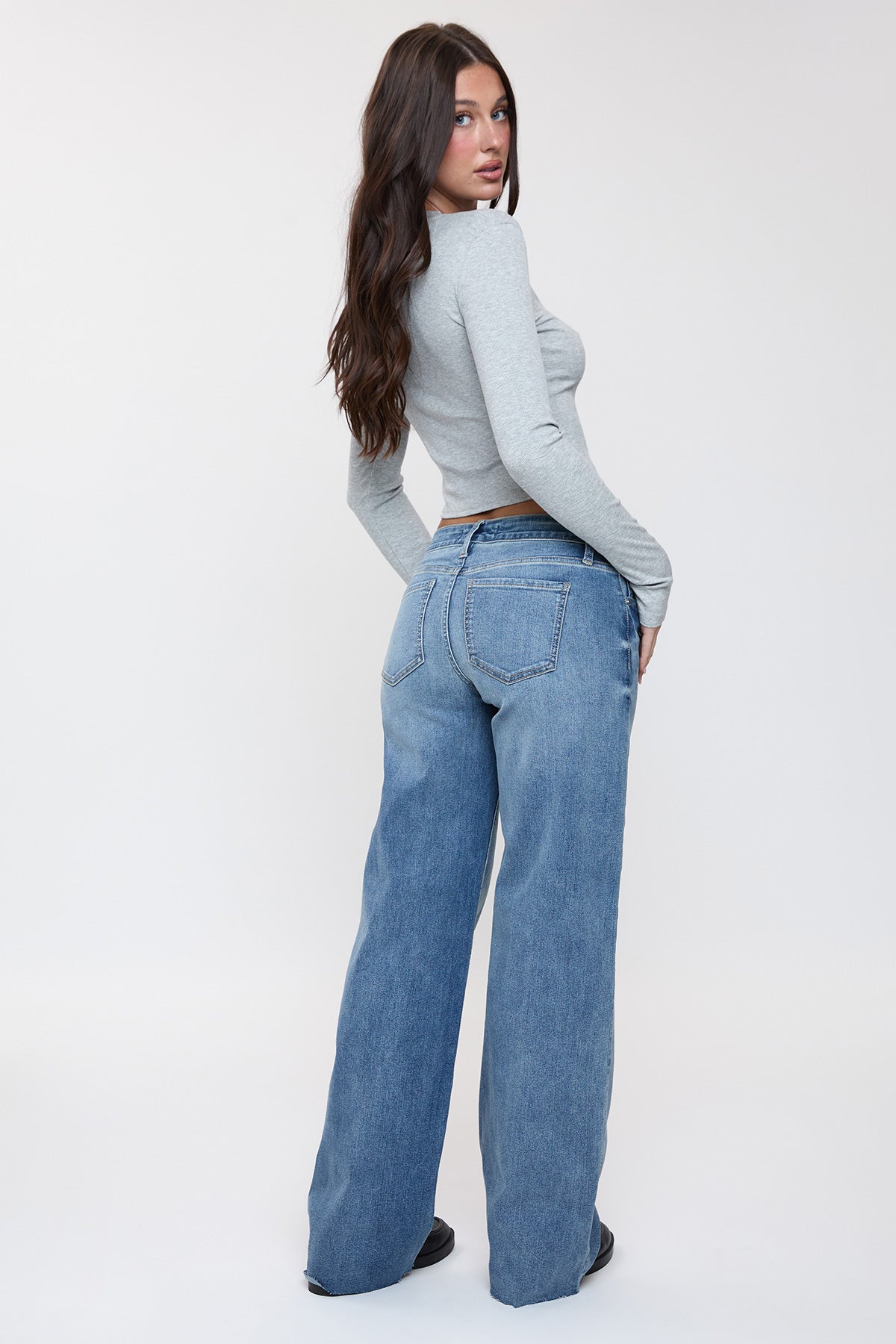 Women's Britney Low Rise Wide Leg Jeans