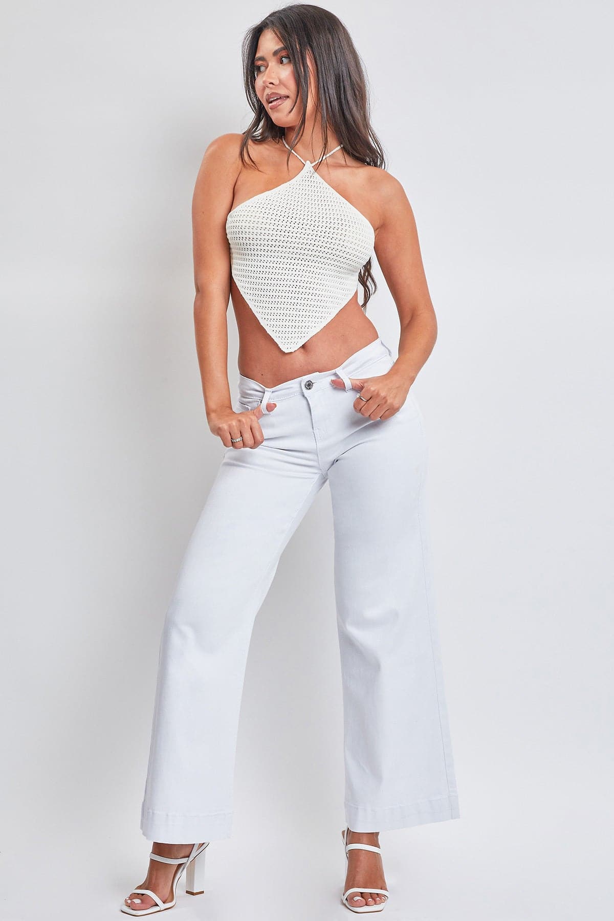 Women's Low Rise Wide Leg Jeans