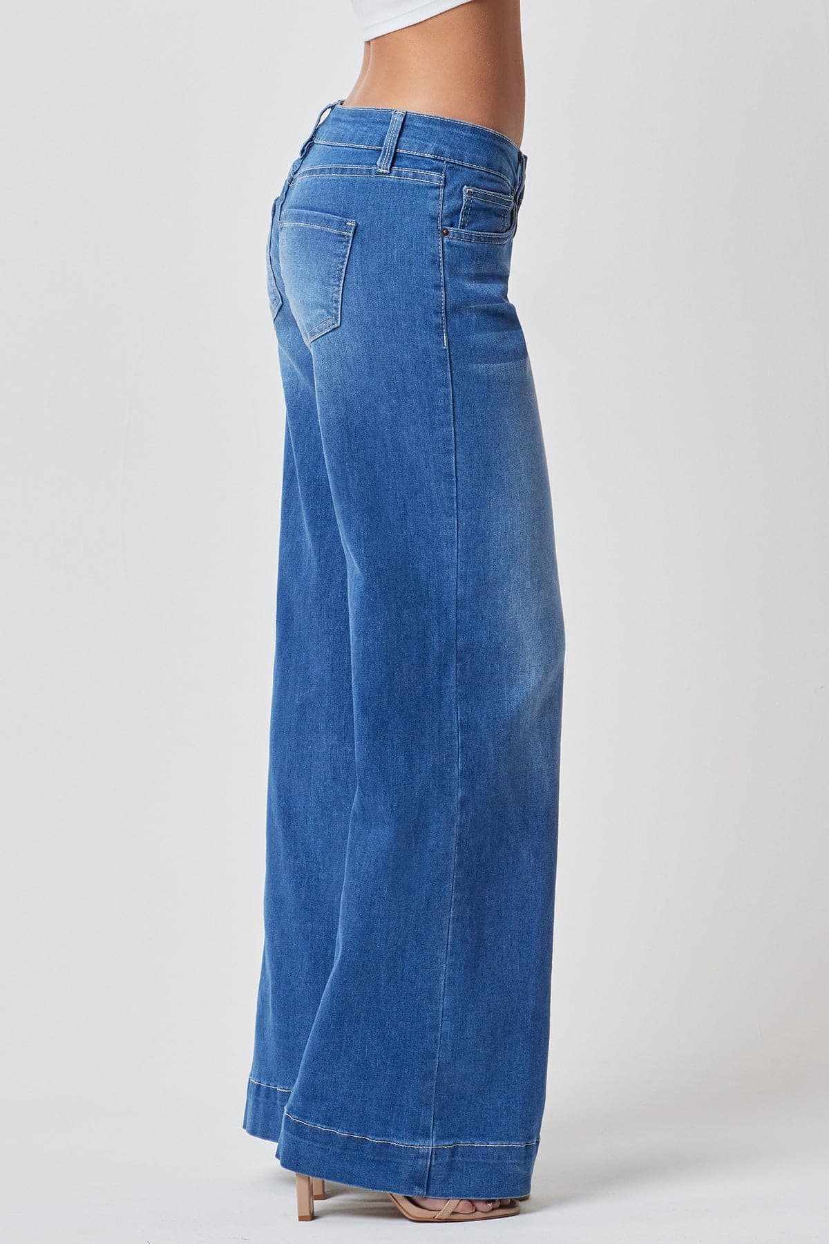Women's Low Rise Wide Leg Jeans
