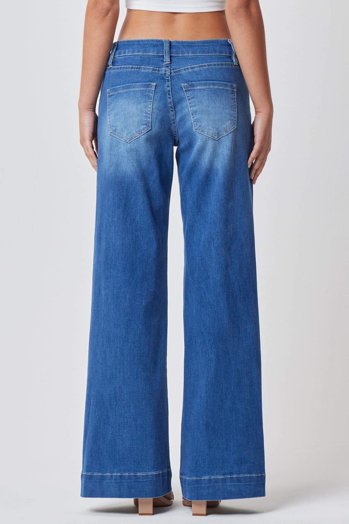 Women's Low Rise Wide Leg Jeans