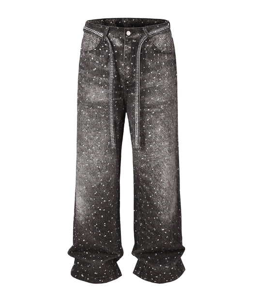 NOIR RHINESTONE DENIM (UNISEX)