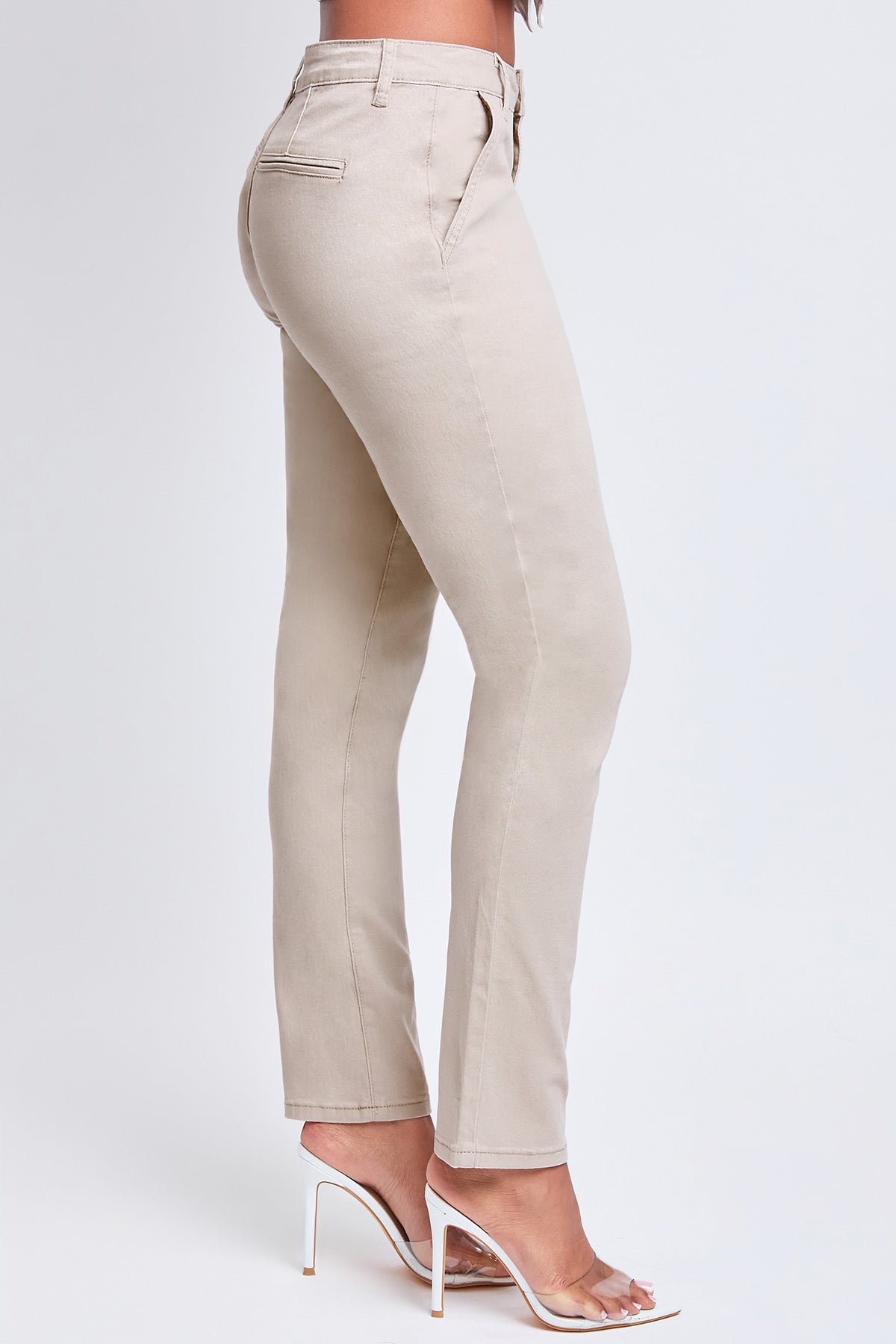 Women's Slim Mid Rise Straight  Twill Pant