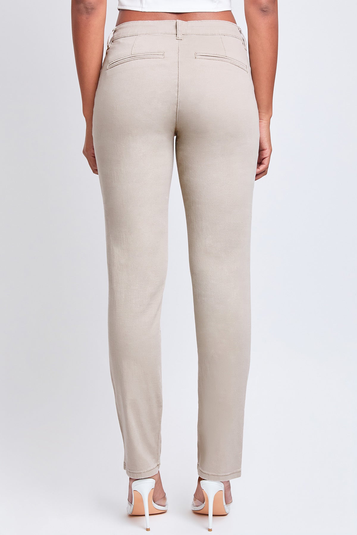 Women's Slim Mid Rise Straight  Twill Pant
