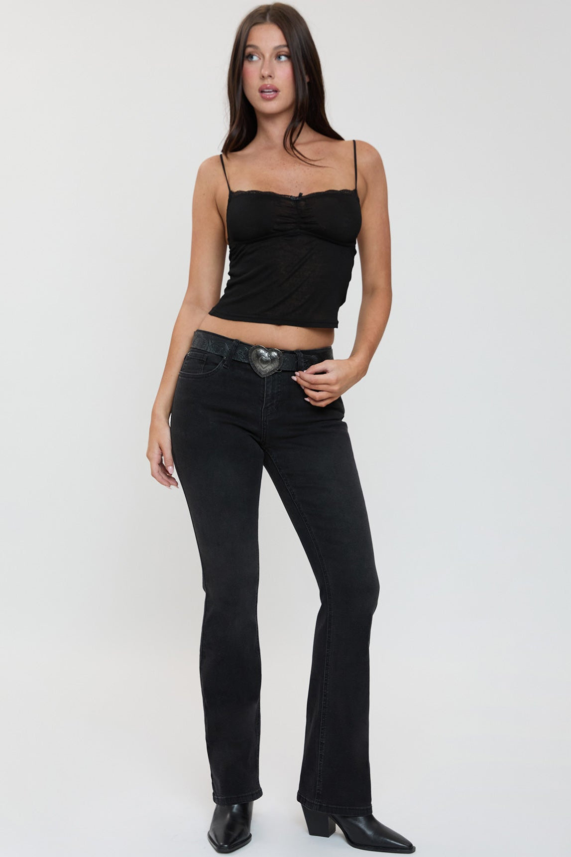 Women's Jessie Belted Bootcut Jeans