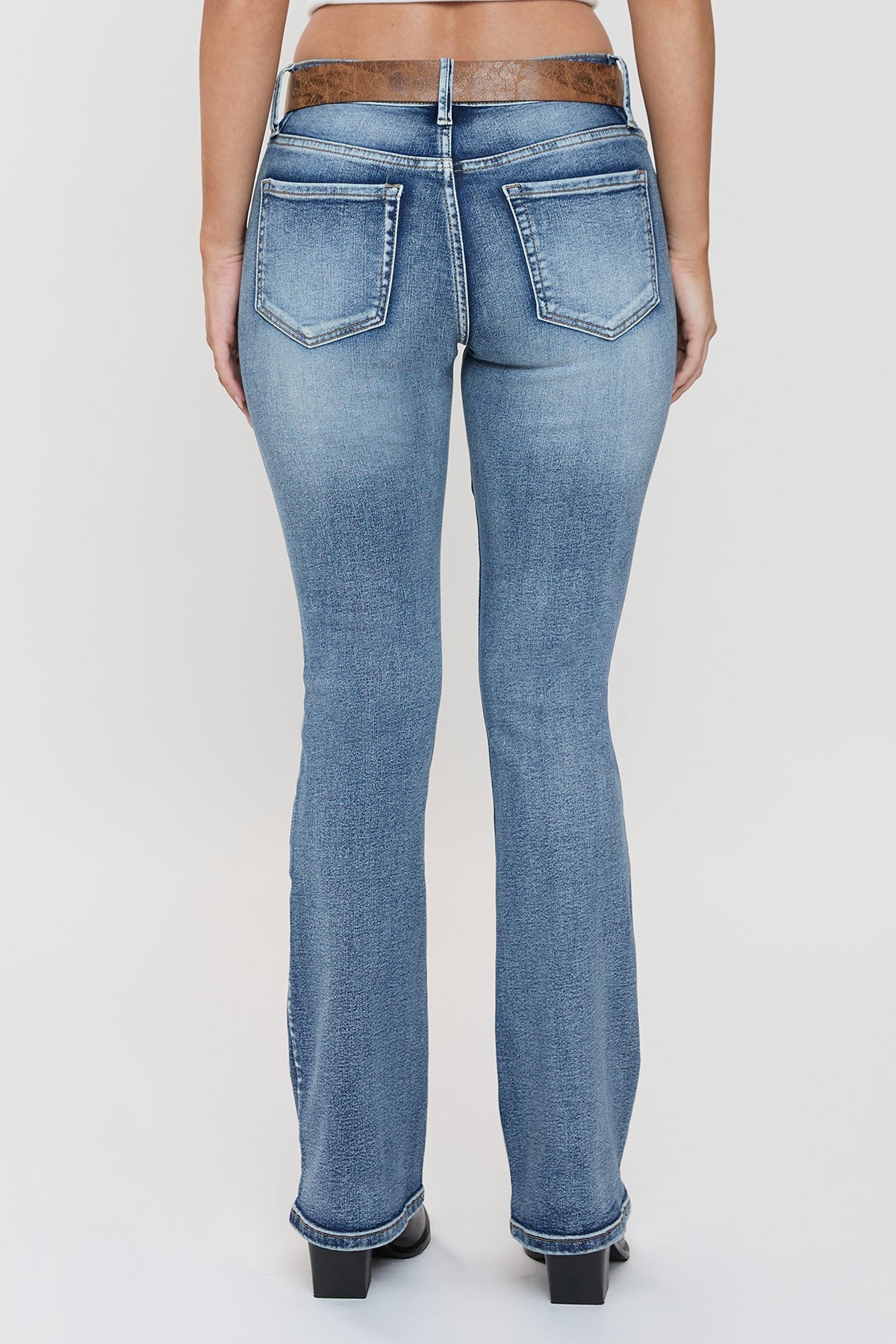 Women's Jessie Belted Bootcut Jeans