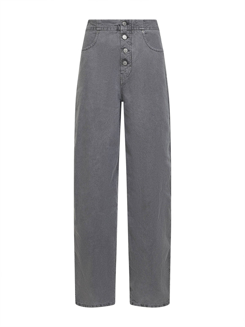 Grey Straight-Leg Jeans