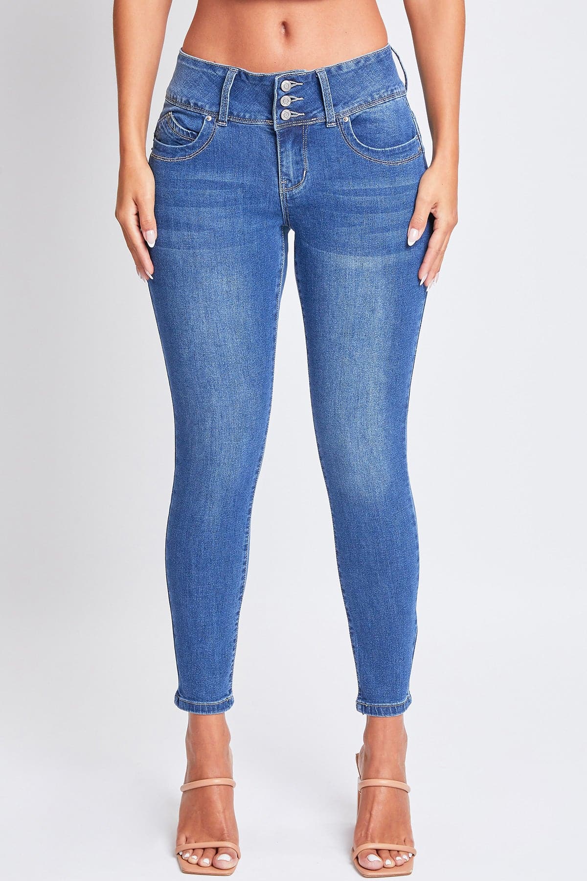Women's 3 Button Sustainable WannaBettaButt  Skinny Jeans