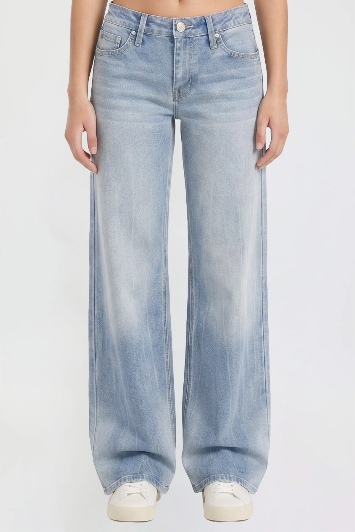 Women's Britney Buttefly Pocket Wide Leg Jeans