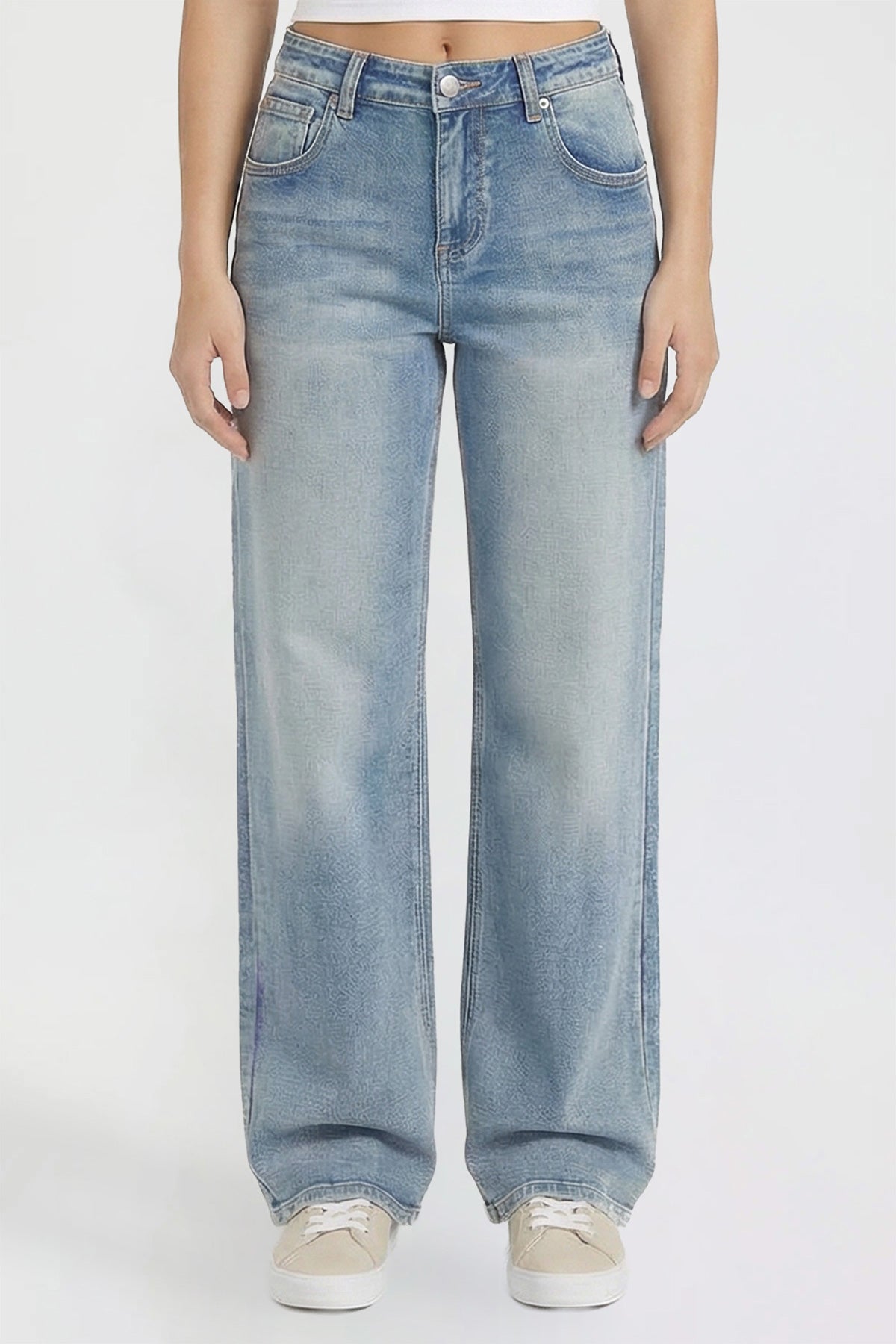 Women's Britney Star Pocket Wide Leg Jeans