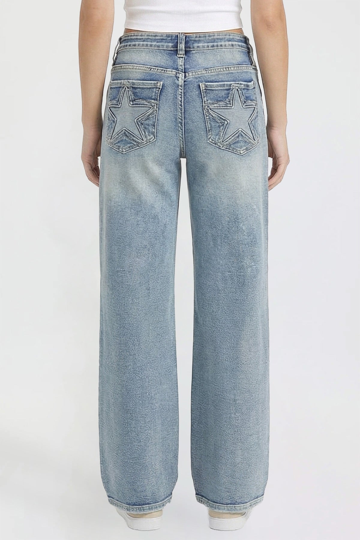 Women's Britney Star Pocket Wide Leg Jeans