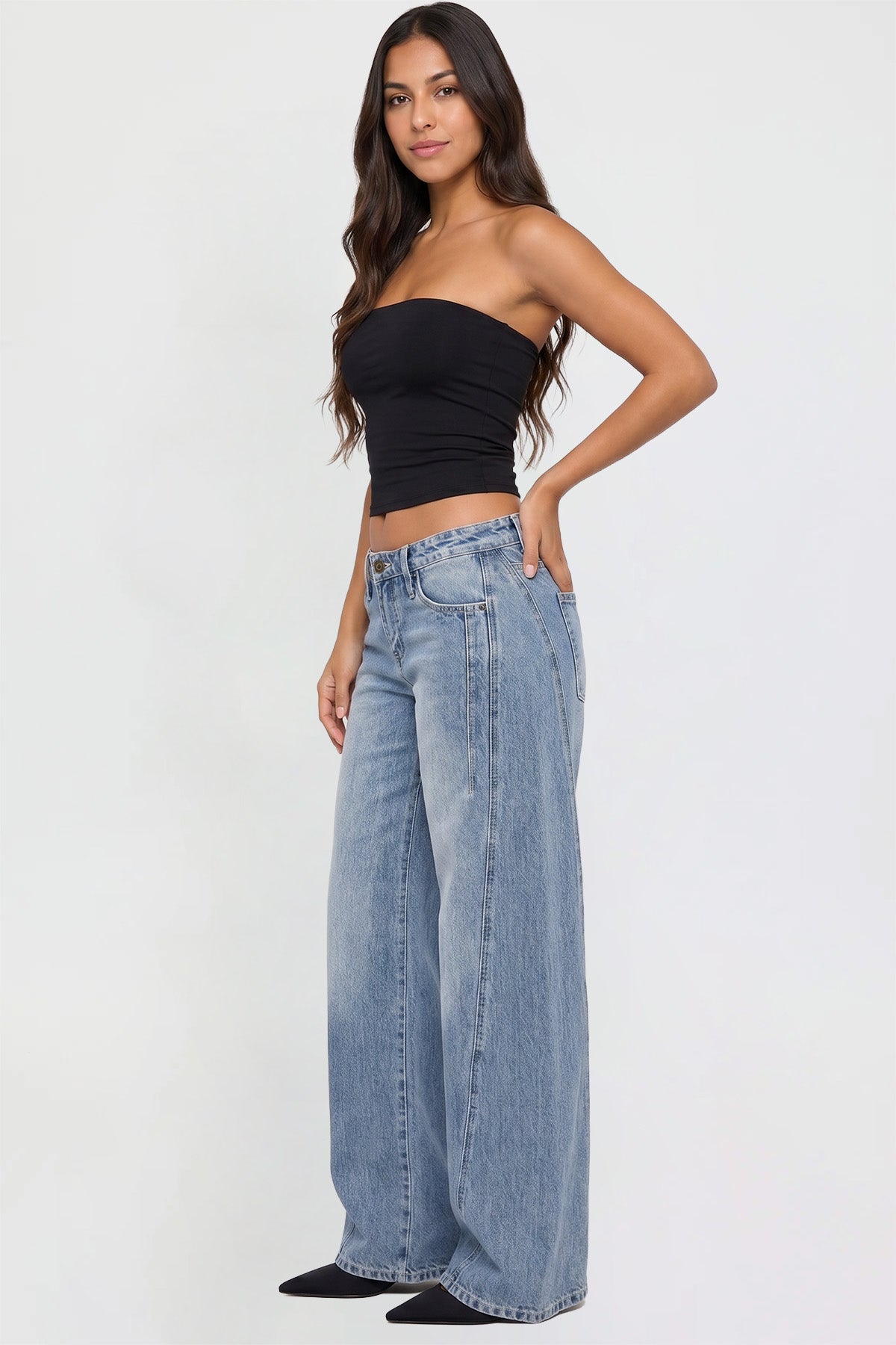 Women's Joey Seamed Ultra Wide Leg Jeans