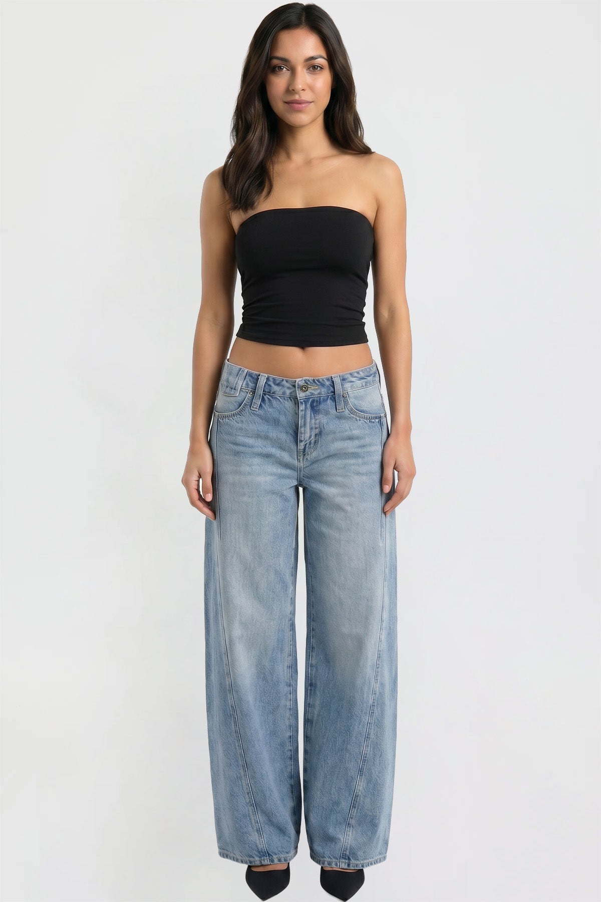 Women's Joey Seamed Ultra Wide Leg Jeans