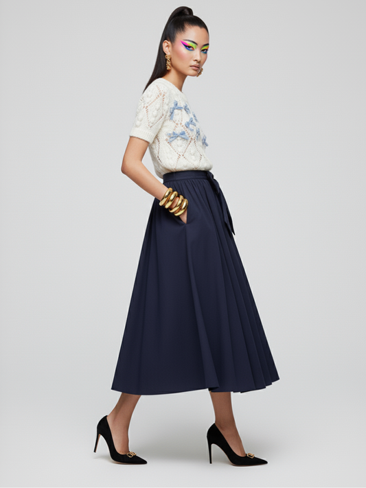 PARK AVENUE Bow Midi Skirt ECO FASHION BYMANYC ® New York