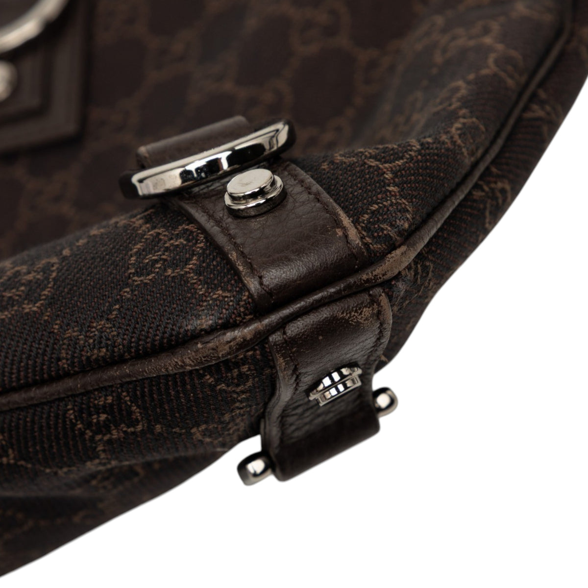 Crossbody Bag Abbey D-Ring Denim Brown (Pre-Owned)