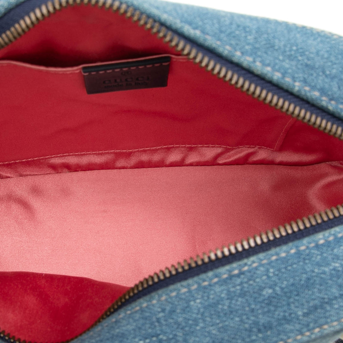 Crossbody Bag GG Marmont Pearl Studded Denim (Pre-Owned)