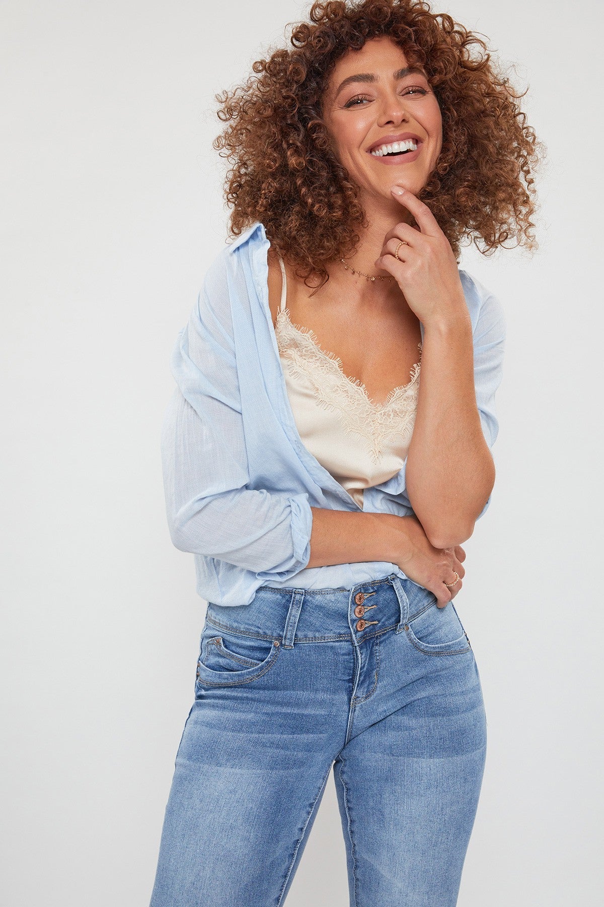 Women's Petite Skinny WannaBettaButt 3 Button Ankle Sustainable Jean