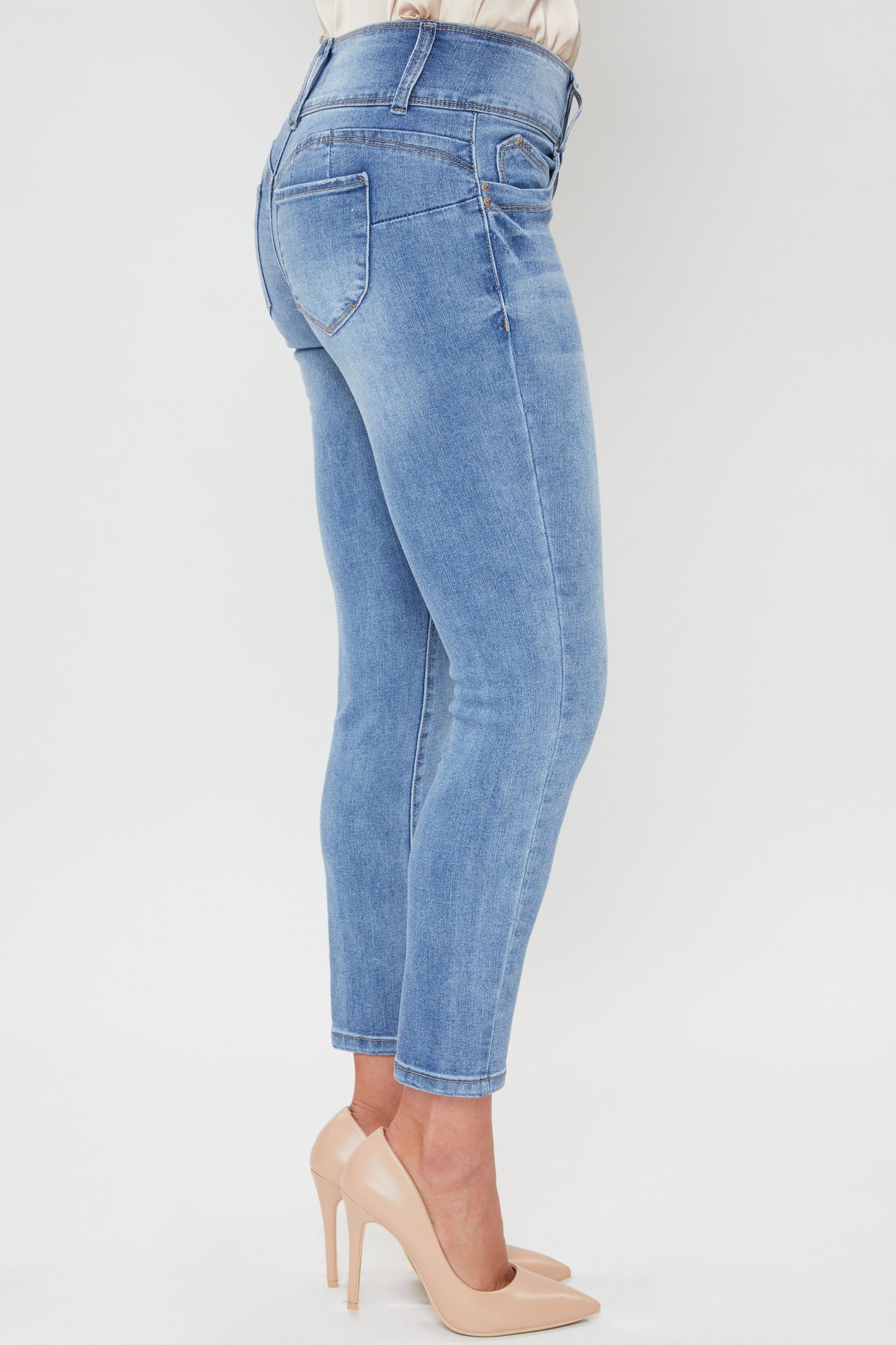 Women's Petite Skinny WannaBettaButt 3 Button Ankle Sustainable Jean