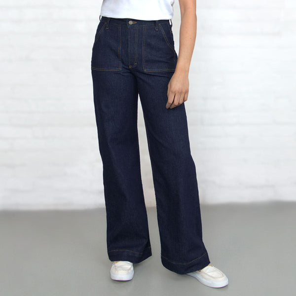 Palazzo - Dark Wash Stretch