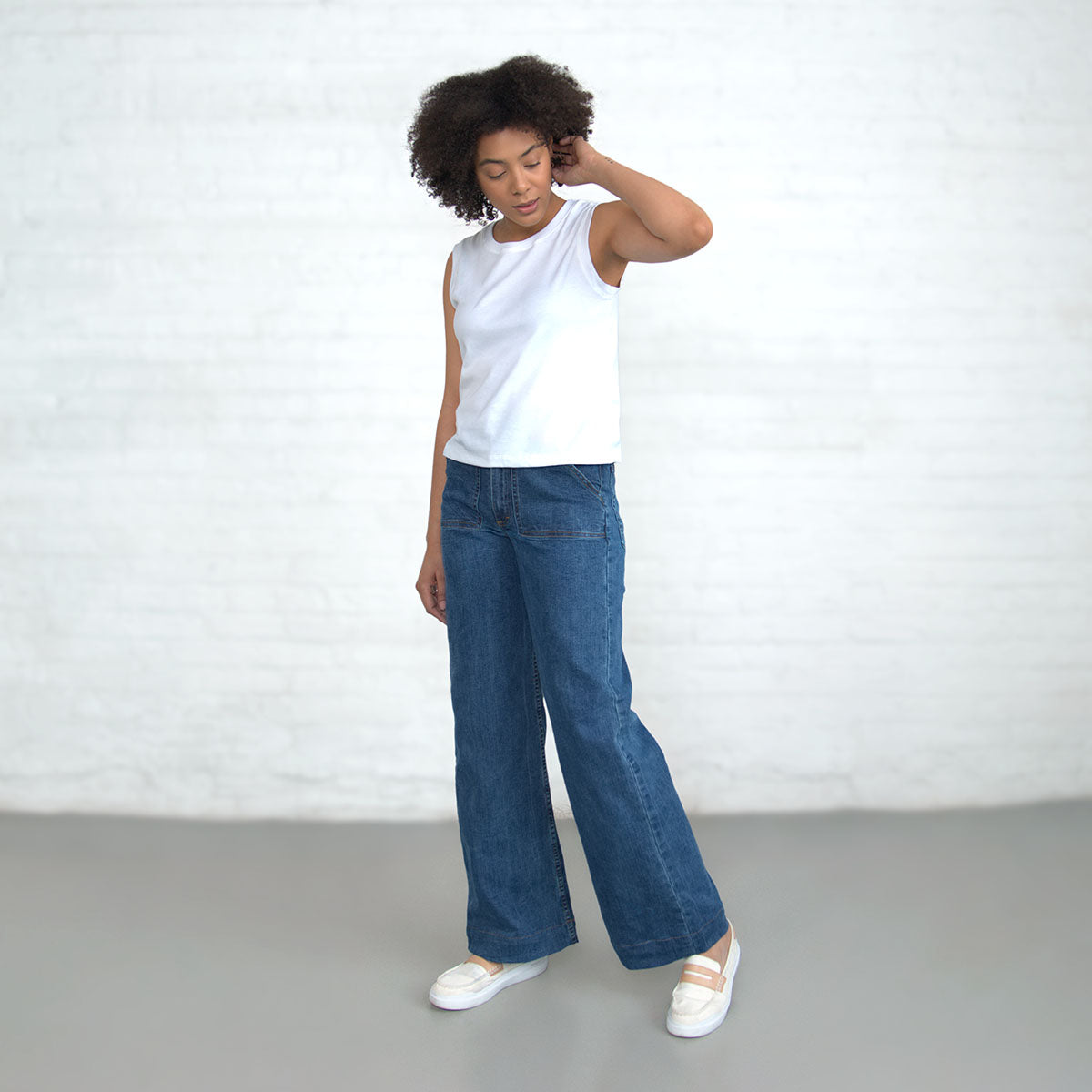 Palazzo - Light Wash Stretch