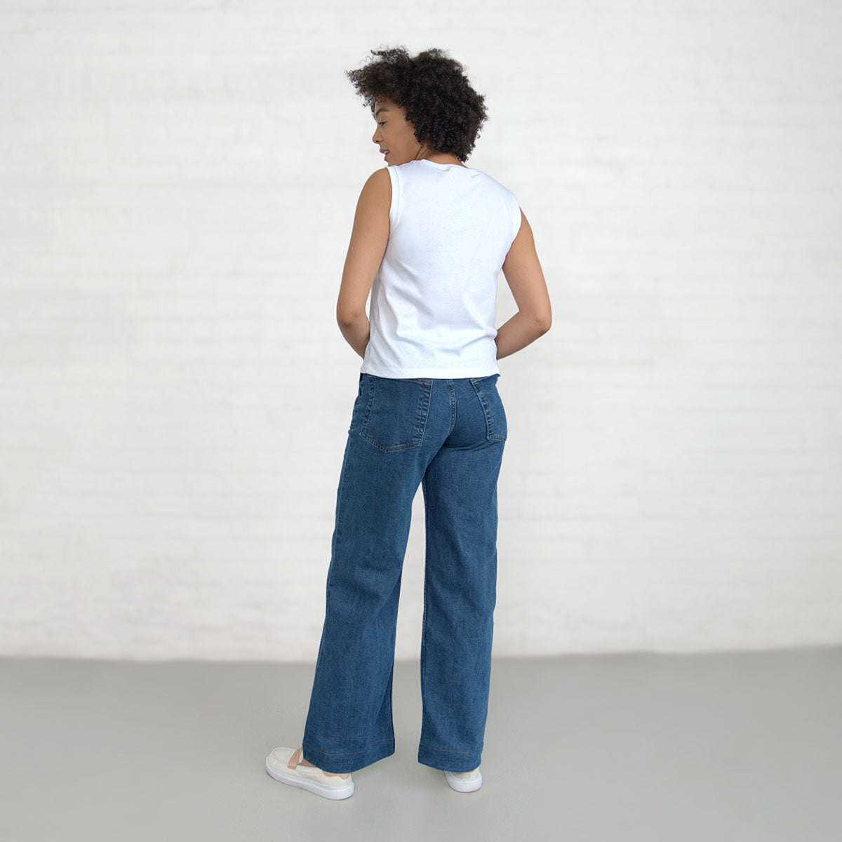 Palazzo - Light Wash Stretch