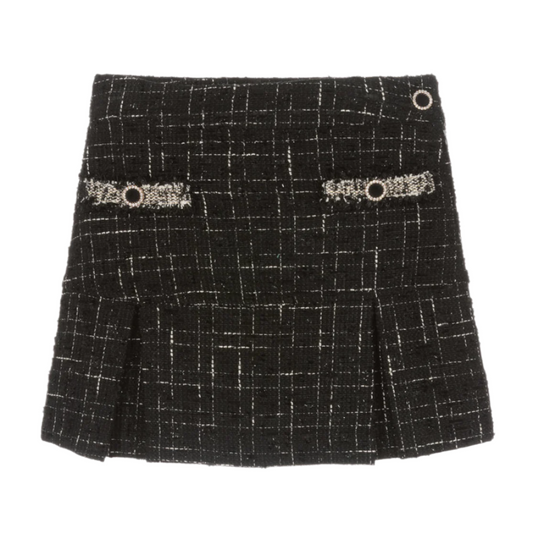 Patachou - Girls Black Skirt with Silver Details