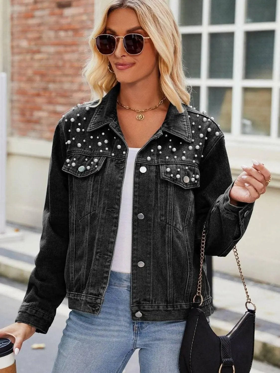 Denim Jacket Pearl Wash - With Pockets