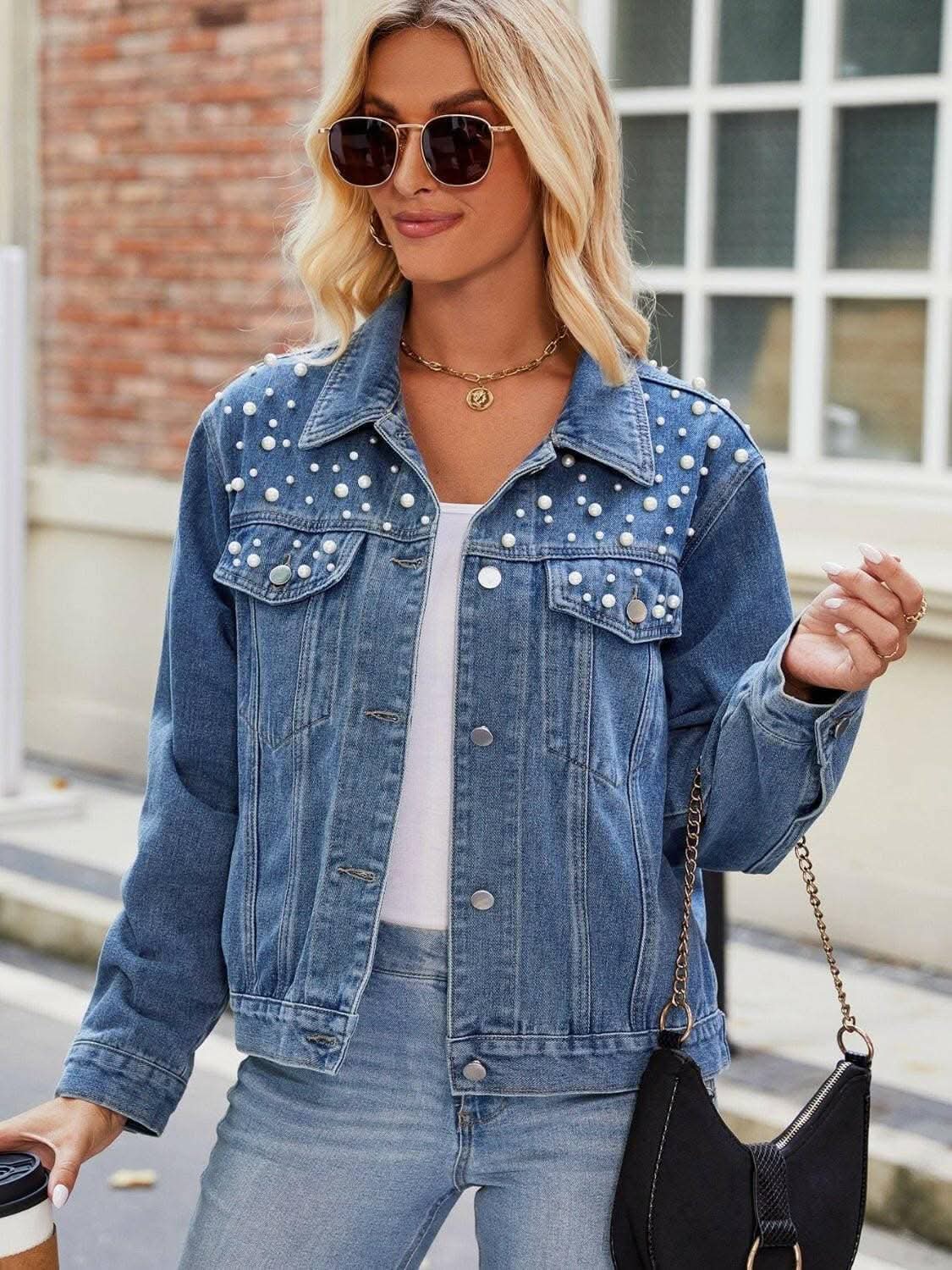 Denim Jacket Pearl Wash - With Pockets