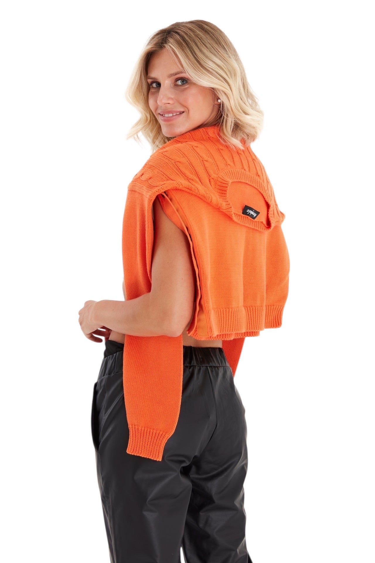 Comfy Cool Foldover Waistband Faux Leather Maternity Jogger Pants