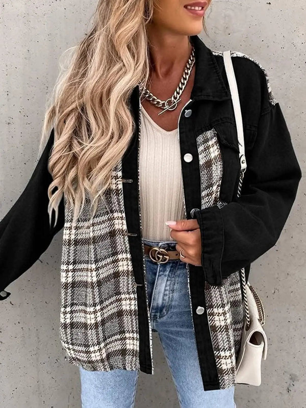 Jacket - Plaid Oversized - Cotton