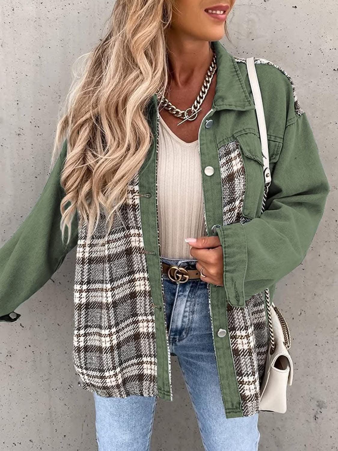 Jacket - Plaid Oversized - Cotton