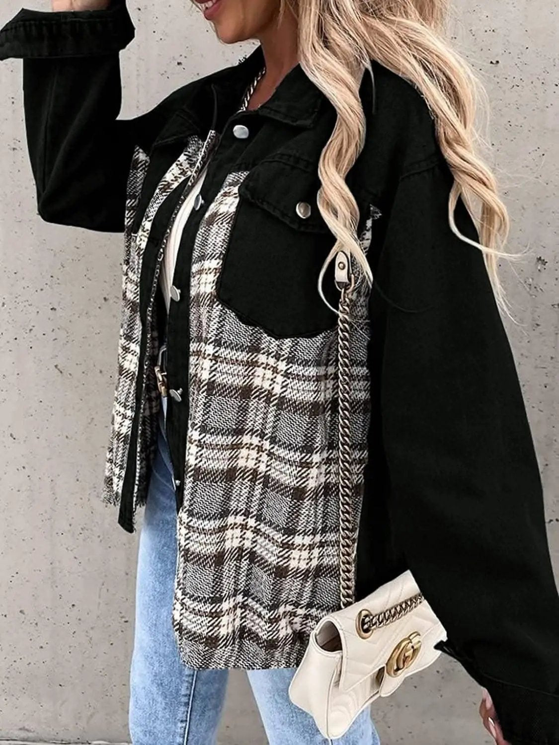 Jacket - Plaid Oversized - Cotton