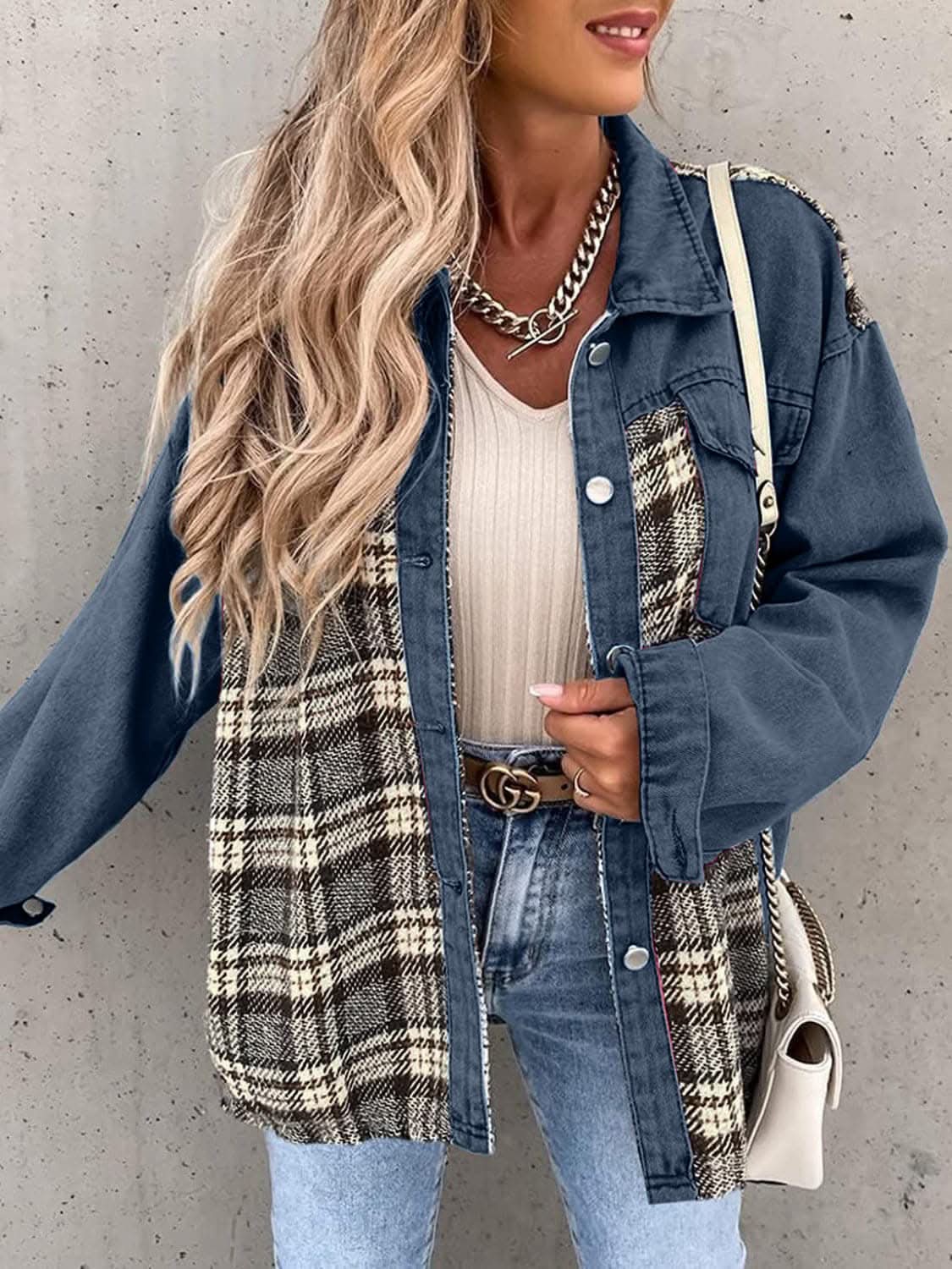 Jacket - Plaid Oversized - Cotton