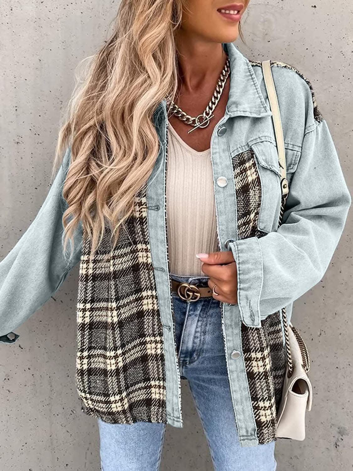 Jacket - Plaid Oversized - Cotton